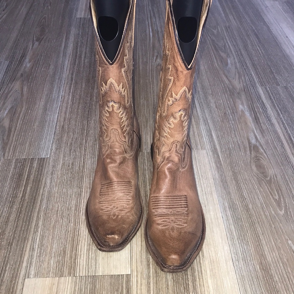 Authentic Leather “Cowgirl” Boots